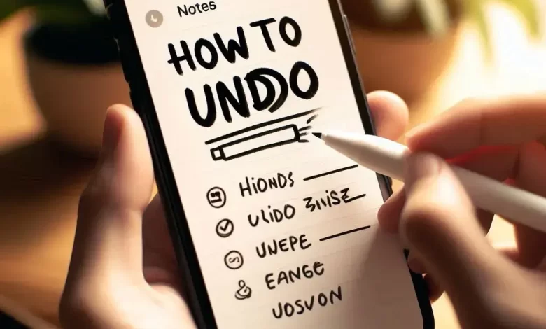 how to undo using notes