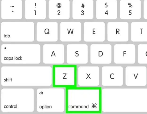 Undo using keyboard keys